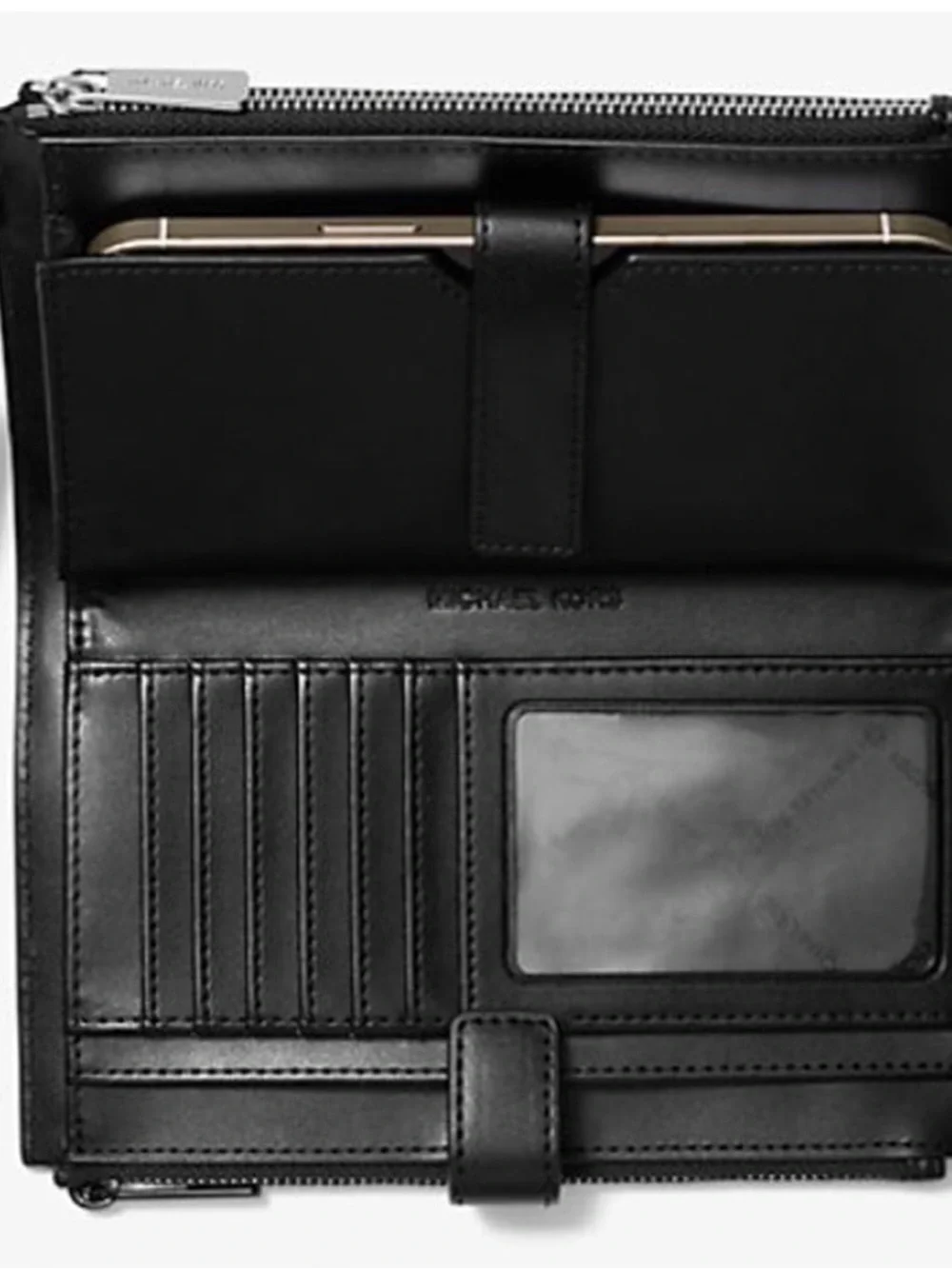 Michael Kors Black and Gray MK Signature Tote with Wristlet and Wallet Set